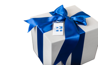 Realtor closing gift box for new homeowners at closing day with your logo and homeowners new address.